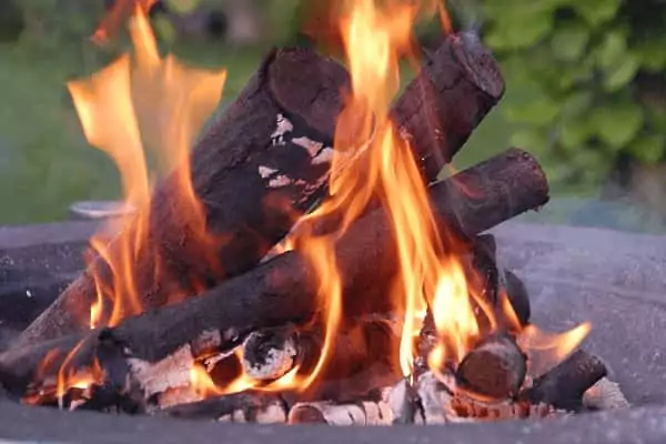 feu de cheminée ou feu de camp pour votre week-end pour fêter Noël en famille