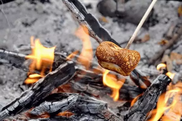 griller des marshmallows sur un feu de camp, une activité des vacances éco-responsables à Family Ecolodge