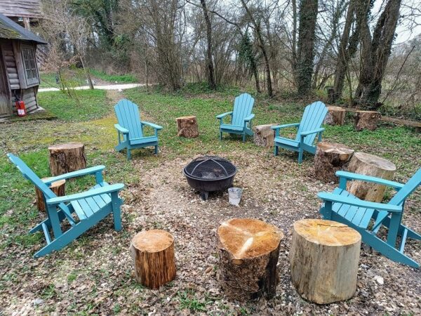 espace feu de camp de la cabane