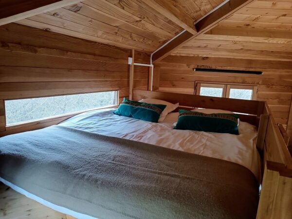 lit de la cabane, séjour nature