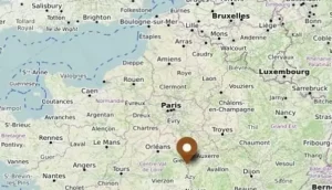 situation de Family Ecolodge Puisaye, aux confins du Centre Val de Loire (Loiret et Cher), et de la Bourgogne (Yonne et Nièvre)