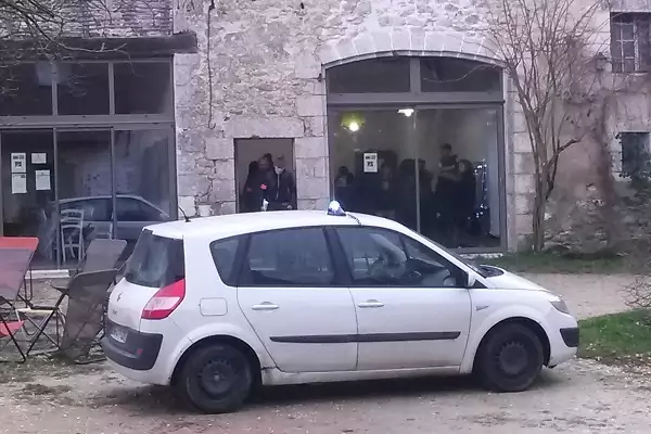 le voiture de Police, lors d'un Cluedo grandeur nature du week-end jeux entre amis