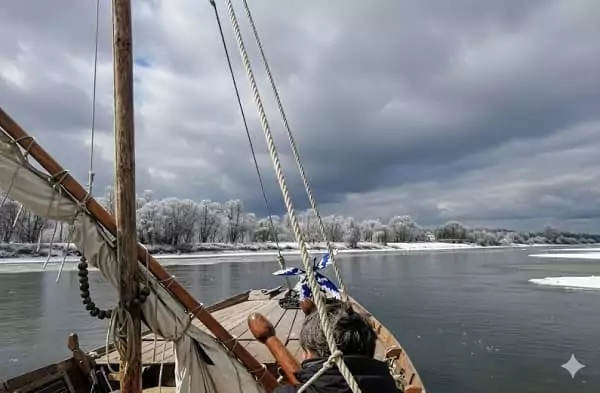une balade en bateau sur la Loire à Noël