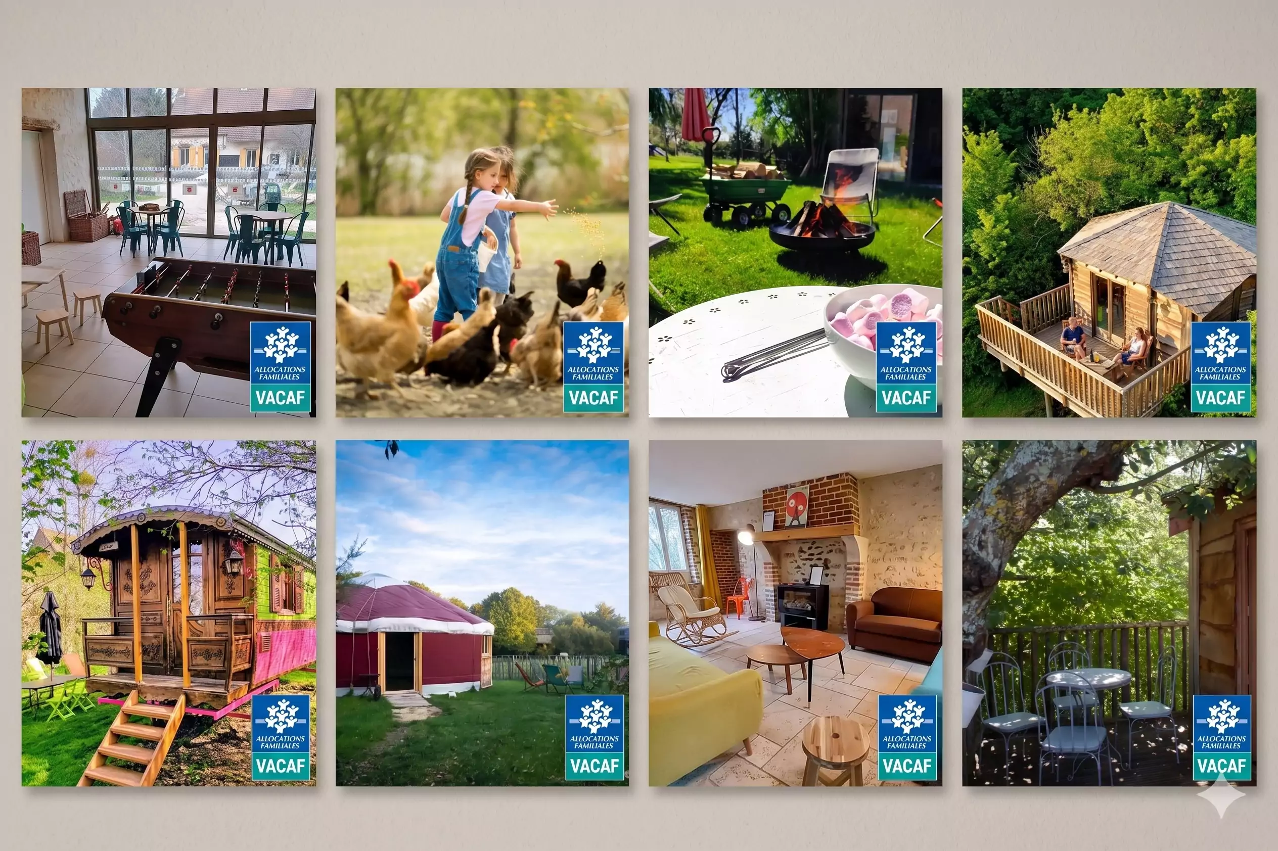 Family Ecolodge Puisaye est agrée VACAF et accepte les chèques vacances ANCV