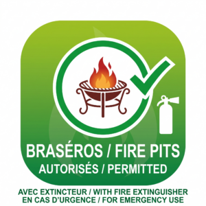 Pictogramme d'indice de risque de feu de forêt : niveau 2 modéré
